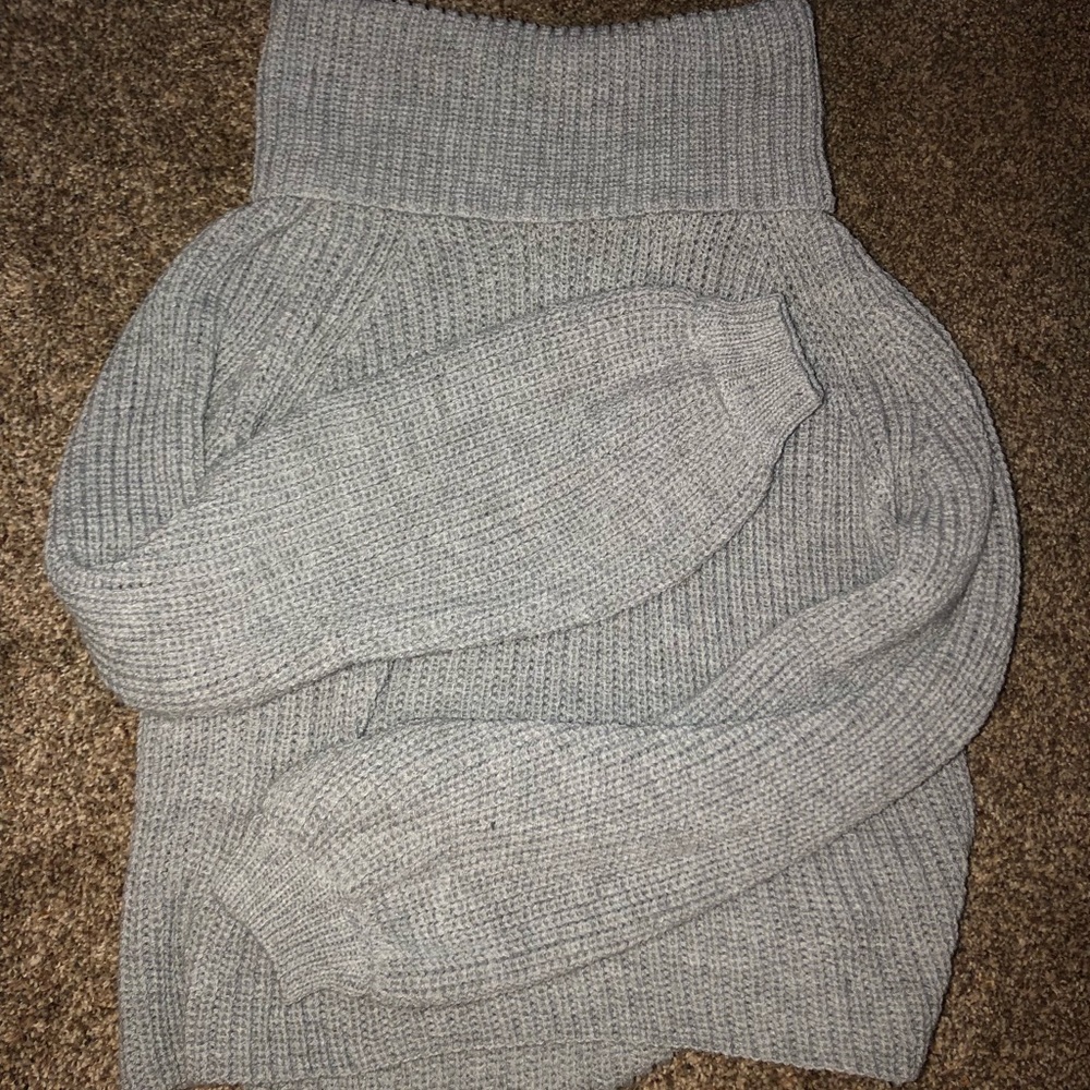 Grey turtle neck sweater